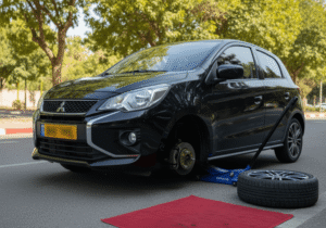 תיקון פנצ'ר 24 שעות לרכב במיצובישי