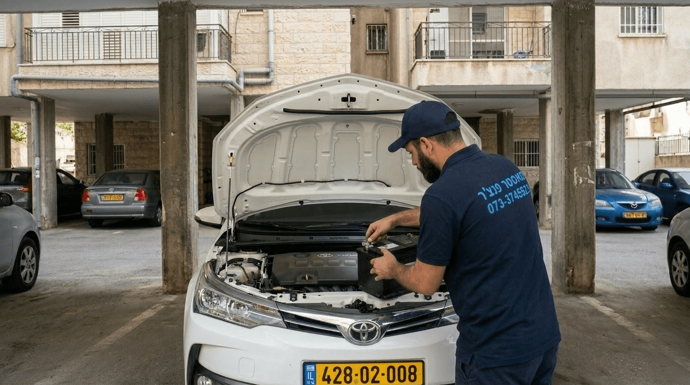 שירות החלפת מצבר עד הבית