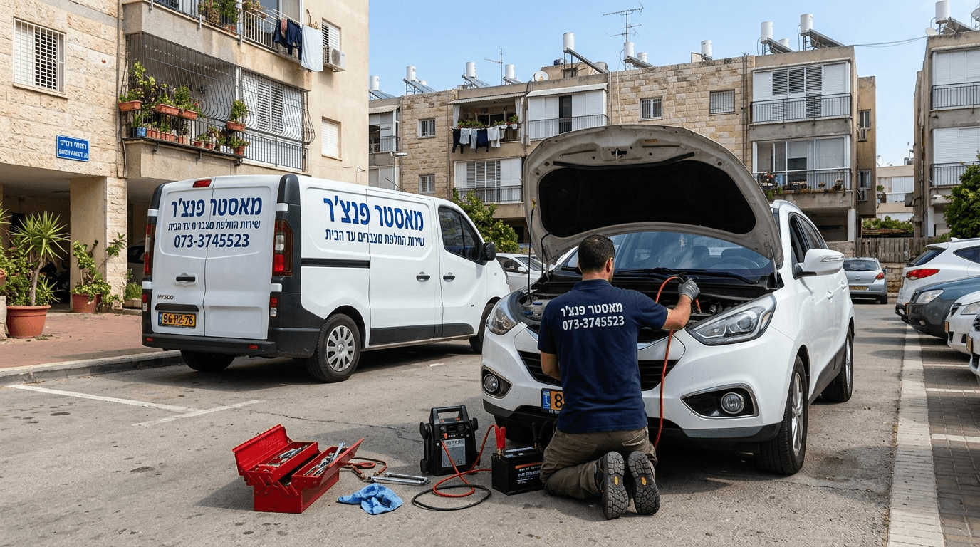 שירות החלפת מצבר עד הבית