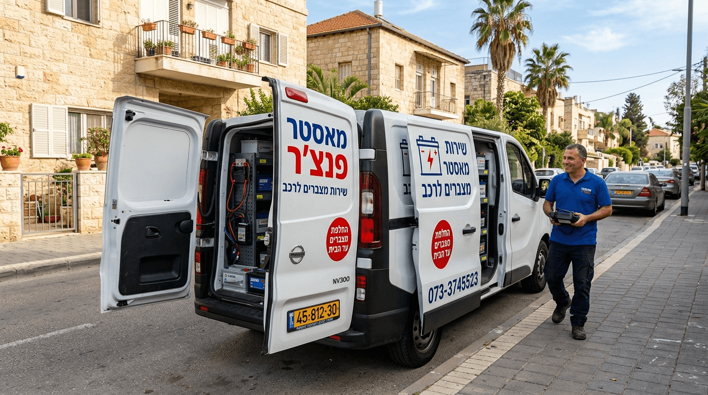 שירות החלפת מצבר עד הבית